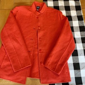 Eileen Fisher | RED Lightweight Button Up Coat